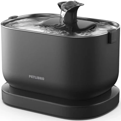 Abbildung von PETLIBRO Katzenbrunnen Kabellos mit Bewegungsmelder Dockstream Trinkbrunnen für Katze Kabellos, Batteriebetrieben Katzen Akku 5000mAh, 23dB Ultraleise, Einfache Reinigung, BPA frei