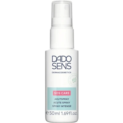 Abbildung von DADO SENS SOS CARE AKUTSPRAY 50 ml Besänftigt sensible, irritierte Haut. bei gereizter, geröteter Auch zur therapiebegleitenden Pflege perioraler Dermatitis, Neurodermitis und Allergien.