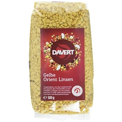 Abbildung von Davert Gelbe Orient Linsen 500 g
