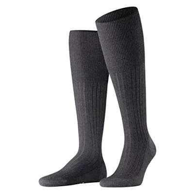 Abbildung von Falke Bristol PURE Kneehigh Business &amp; Casual Kniestrümpfe, Herren, Größe: 41 42, Anthracite melange