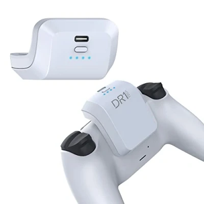 Abbildung von DR1TECH GameBat Akku Für Dualsense PS5 Controller 1500 Mah Verdoppeln Sie Ihre Spielzeit Zubehör [Amazon Exclusive]