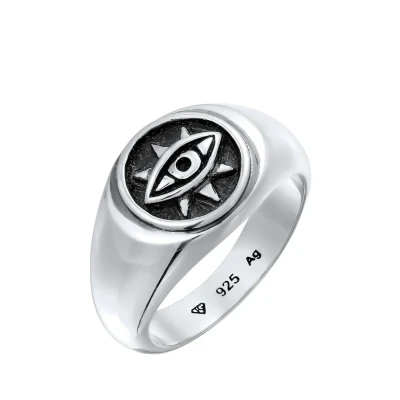 Abbildung von Kuzzoi EVIL EYE Ring, Herren, Größe: 66, Silber