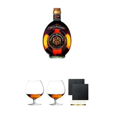 Abbildung von Vecchia Romagna Etichetta Nera italinischer Brandy 0,7 Liter + Cognacglas/Schwenker Stölzle 1 Stück 103/18 2