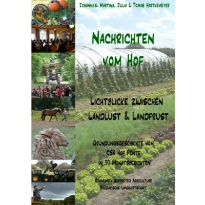 Abbildung von Nachrichten vom Hof: Lichtblicke zwischen Landlust und Landfrust Gründungsgeschichte CSA Hof Pente in 30 Monatsberichten community supported agriculture Solidarische Landwirtschaft
