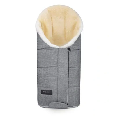 Abbildung von Werner Christ Baby, Lammfell Kinderwagen Fußsack TULAVARIO Buggy Lammfellfußsack (Kinder ab 6 bis 36 Monate) aus medizinischem Fell, in Grigio (grau meliert)