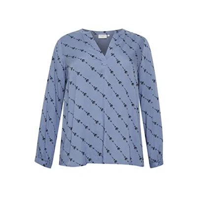 Abbildung von Kaffe Curve Damen Kclenna Tilly Bluse, Infinity/Schwarze grafische Linien, 50 Plus