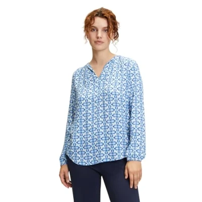 Abbildung von Cartoon Casual Bluse, Damen, Größe: 44, Blau weiß