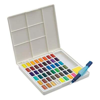 Abbildung von Waterverf set, 48 kleuren, met palet