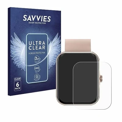 Abbildung von Savvies 6 Stück Schutzfolie für Mutoy Smartwatch 1.83&quot; Displayschutz Folie Ultra Transparent