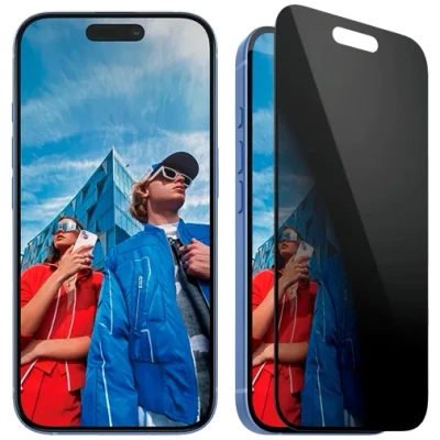 Abbildung von Apple iPhone 16 Panzerglas PanzerGlass Privacy Ultra Wide Fit Anti Bacterial Screenprotector incl. applicator Antibakterieller