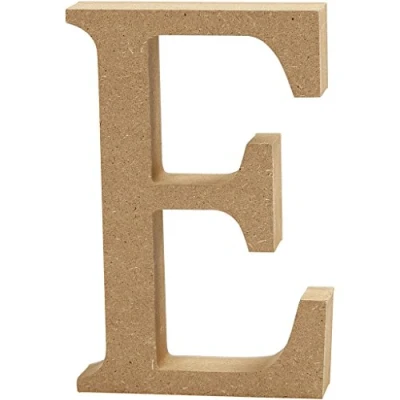 Abbildung von Creativ Deko Buchstabe E aus MDF, 13 x 2 cm, Braun