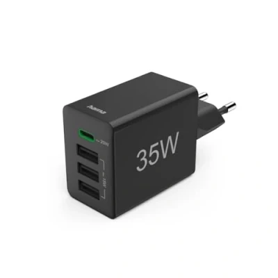 Abbildung von Hama Schnelllade Gerät &quot;USB Ladegerät (Schnellladegerät, Netzteil, 1x USB C, 3x A, 35 W)&quot;, (1 St.)