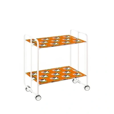 Abbildung von DON HIERRO Servierwagen weiß, klappbar, 2 Böden. Rollwagen BAUHAUS 04
