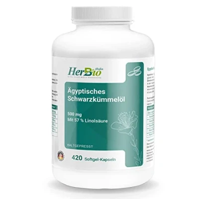 Abbildung von HerbBio Ägyptisches Schwarzkümmelöl 500mg 420 St