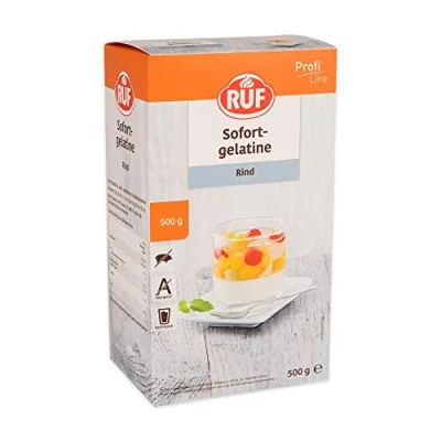 Abbildung von RUF Sofort Gelatine Rind, Halal Food, Pulver halal, kalt löslich, Speise ohne Einweichen und Erhitzen, 1x500g