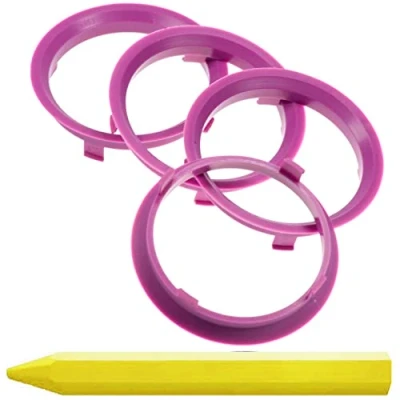Abbildung von 4X Zentrierringe Violett 70,1 mm x 65,1 + 1x Reifen Kreide Fett Stift