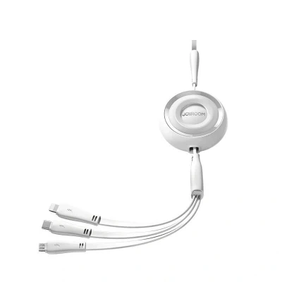 Abbildung von JOYROOM 3in1 ausziehbares Kabel USB A auf C / iPhone microUSB 1 m Smartphone