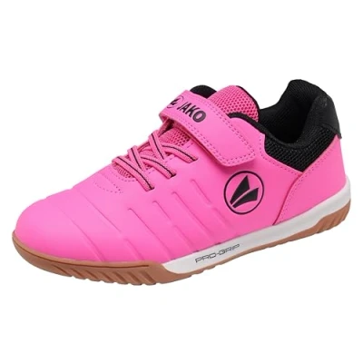 Abbildung von JAKO Finesto Unisex Trainingsschuh für Kinder, Größe: 34, Neon pink/jet black Schuhe