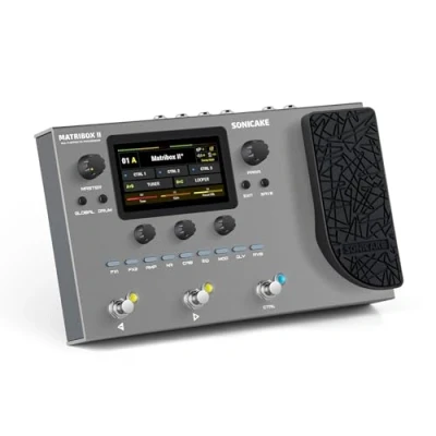 Abbildung von SONICAKE Gitarren Effektpedal Multi Effekte Prozessor mit Expression Pedal Bass Amp Modeling IR Cabinets Simulation FX Loop MIDI Stereo OTG USB Audio Interface Matribox II