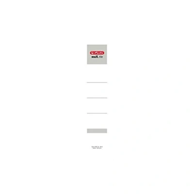 Abbildung von Herlitz 5966064 Rückenschild 36 x 190 mm für 5 cm Ordner, selbstklebend, 50 Stück weiß