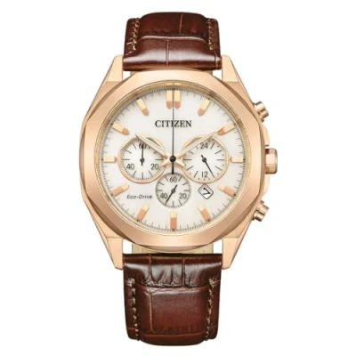 Abbildung von Citizen Chronograph CA4593 15A, Armbanduhr, Herrenuhr, Damenuhr, Solar, Stoppfunktion, Lederarmband