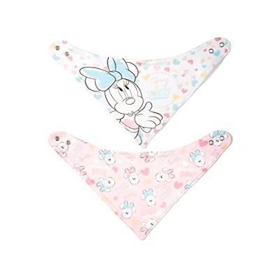 Abbildung von lulabi Disney Minnie Tender, Set 2 Bandana Lätzchen, Baumwolle, 0 +, Pink