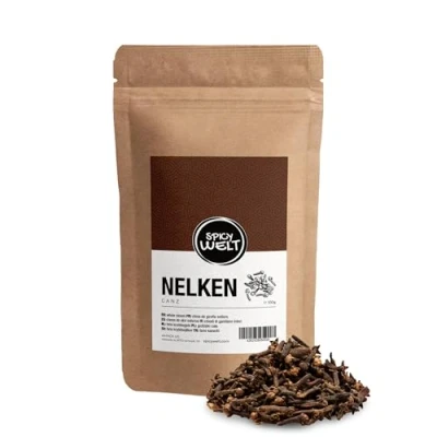 Abbildung von Spicy Welt Nelken Ganz (100g) Handverlesene, Getrocknete Gewürznelken in Premium Qualität für Kochen, Backen &amp; Gewürzmischungen 100% Naturrein, Ohne Zusätze