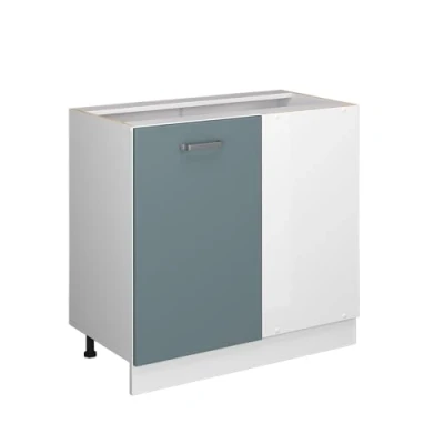 Abbildung von Vicco Eckschrank R Line, Blau Grau/Weiß, 86 cm ohne Arbeitsplatte