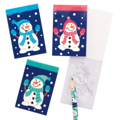 Abbildung von Baker Ross AX438 Schneemann Weihnachten Notizblöcke 12 Stück, Festliche Künstler und Bastelbedarf zum Basteln Dekorieren zur Weihnachtszeit