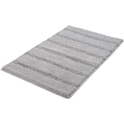 Abbildung von Kleine Wolke Badematte &quot;Monrovia&quot;, Höhe 23 mm, rutschhemmend beschichtet, fußbodenheizungsgeeignet, Badteppich, Uni Farben, gestreift, aus Mikrofaser, waschbar