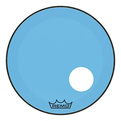Abbildung von Remo Schlagzeugfell Colortone Powerstroke 3 clear ported 22&quot; P3 1322 CT BUOH blau