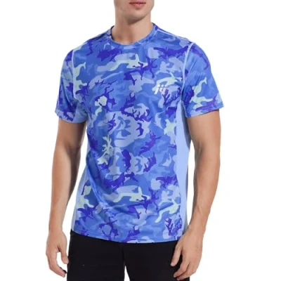 Abbildung von MEETWEE Rashguard Herren, Sportshirt Kurzarm UV Schutz Shirt UPF 50+ Funktionsshirt Atmungsaktiv Rash Vest für Outdoor Running Sports