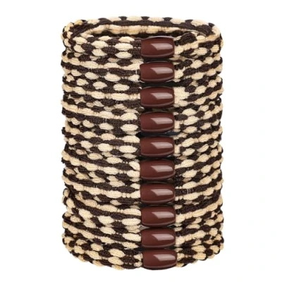 Abbildung von JessLab Haargummis für Frauen, Schonende Elastische Haarbänder in Mischfarben, Dehnbare und Langlebige Haargummis, Weiche Zopfgummis, Stylische Mehrfarbige (10er Pack), Braun