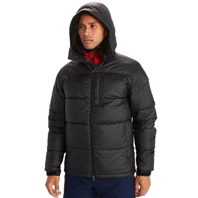 Abbildung von Marmot Herren Guides Down Hoody Ultra leichte Daunenjacke, 700 Fill Power, Warme Outdoorjacke Mit Kapuze, Wasserabweisend, Winddicht, blau (Cobalt Blue/Blue Night), M