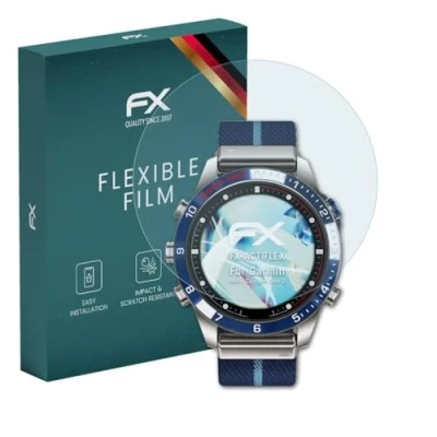 Abbildung von atFoliX Schutzfolie kompatibel mit Garmin Marq Captain Gen 2 Folie, ultraklare und flexible FX Displayschutzfolie (3X)