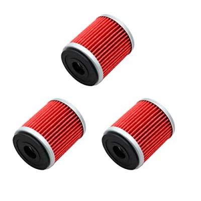 Abbildung von AHL 142 Ölfilter für Yamaha YFM350X WARRIOR 350 1987 2004 (Rot,3 Stück)