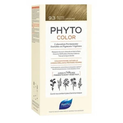 Abbildung von Phyto Haarfarbe Phytocolor Permanent Color 9,3 Blond Très Clair Dorè