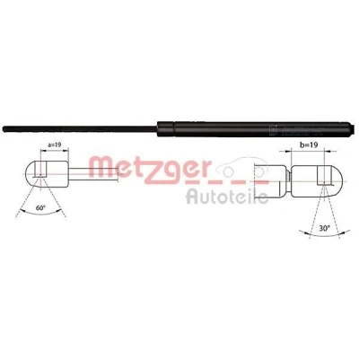 Abbildung von METZGER 2110424 Heckklappendämpfer 420 479 LANCIA: Ypsilon II