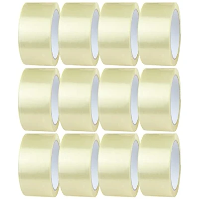 Abbildung von Crimson Starfish Paketklebeband Transparent 12 Rollen à 48mm x 66m Durchsichtiges Klebeband für das Verpacken von Paketen, Kisten, Kartons, Versand