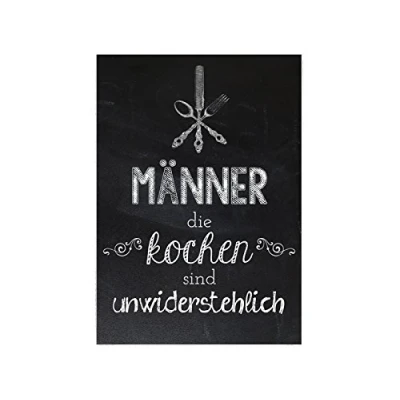 Abbildung von Interluxe Schild Männer die Kochen sind unwiderstehlich Wandtafel Größe A4 200x280mm Dicke: 10mm Dekoration Wohnaccessoires Wanddeko Holzschild