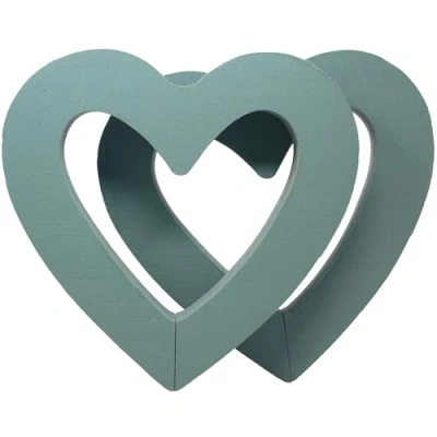 Abbildung von Flowerbox Oasis Steckschaum Foam Frames Offene Herzen 36cm Steckmasse Steckschwamm 2 Stück