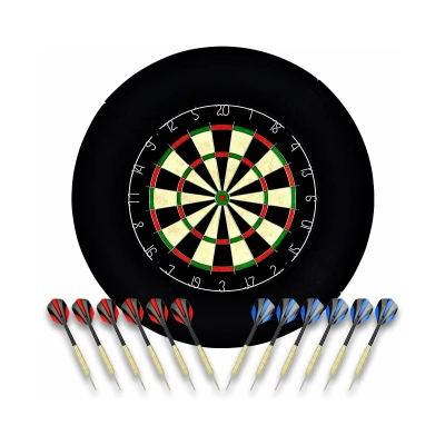 Abbildung von Sisal/Borsten Dartscheibe mit Stapelfreiem Bullseye, 18 g Stahlspitzen Dartset
