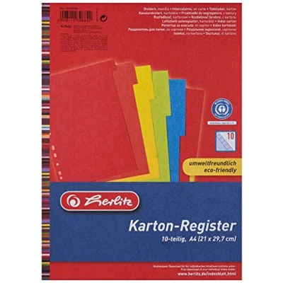 Abbildung von herlitz Collegeblock Kartonregister A4 10 teilig