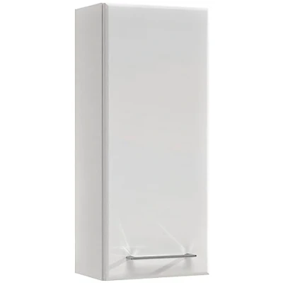 Abbildung von Pelipal Badezimmer Hängeschrank Quickset 376 in Weiß Hochglanz, 30 cm breit Bad Wandschrank mit 1 Tür und 2 Glas Einlegeböden