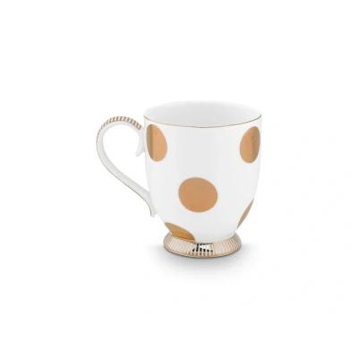 Abbildung von PIP STUDIO Dot Delight Henkelbecher weiß gold 350ml