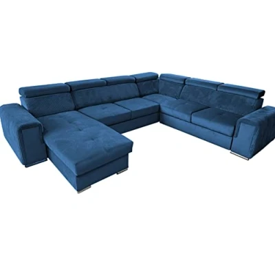 Abbildung von All4All Ecksofa mit Schlaffunktion Fondi VIII Wohnlandschaft in U Form XXL Sofa 326x260 cm Big Schlafsofa Bettkasten Farbe wählbar Modern Seite Links 19
