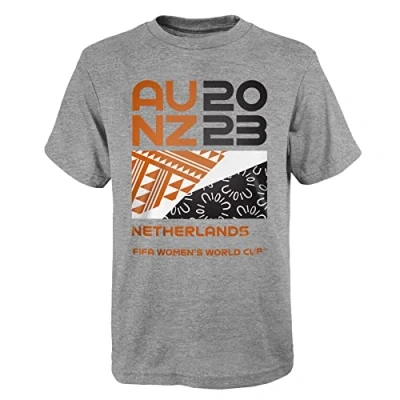 Abbildung von Offizielles Fan T Shirt für Erwachsene bei der Frauenfussball Weltmeisterschaft 2023, Niederlande, Grau, X Large