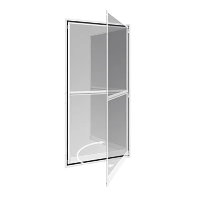 Abbildung von Windhager Insektenschutz Expert Pendeltür 100 x 210 cm Balkontür, Fliegengitter mit Rahmen, Fenstergitter ohne bohren selbstschließend Selbstbausatz weiß