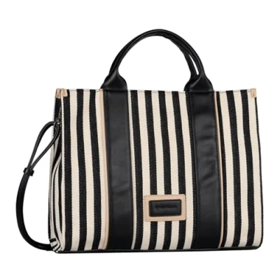 Abbildung von TOM Tailor Malie Shopper Shopping Bag, Damen, Größe: One Size, Stripes black