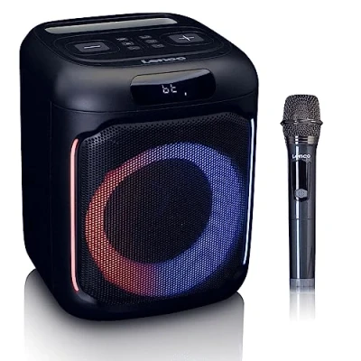Abbildung von Lenco PA 100BK High Power Soundsystem BT Lichteffekte Party Lautsprecher (Bluetooth, 100 W)
